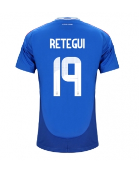 Italia Mateo Retegui #19 Maglia Gara Casa Repliche Europei 2024